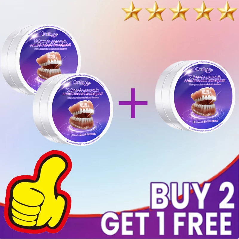 Flexible Silicone Dentures Full Set False Teeth Smile Replacement - 9