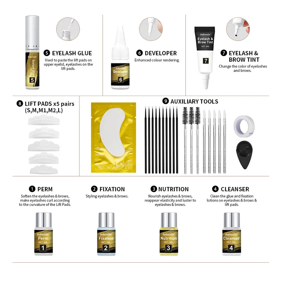 Lash Lift and Tint Kit Brow Lamination Perming Tool Set