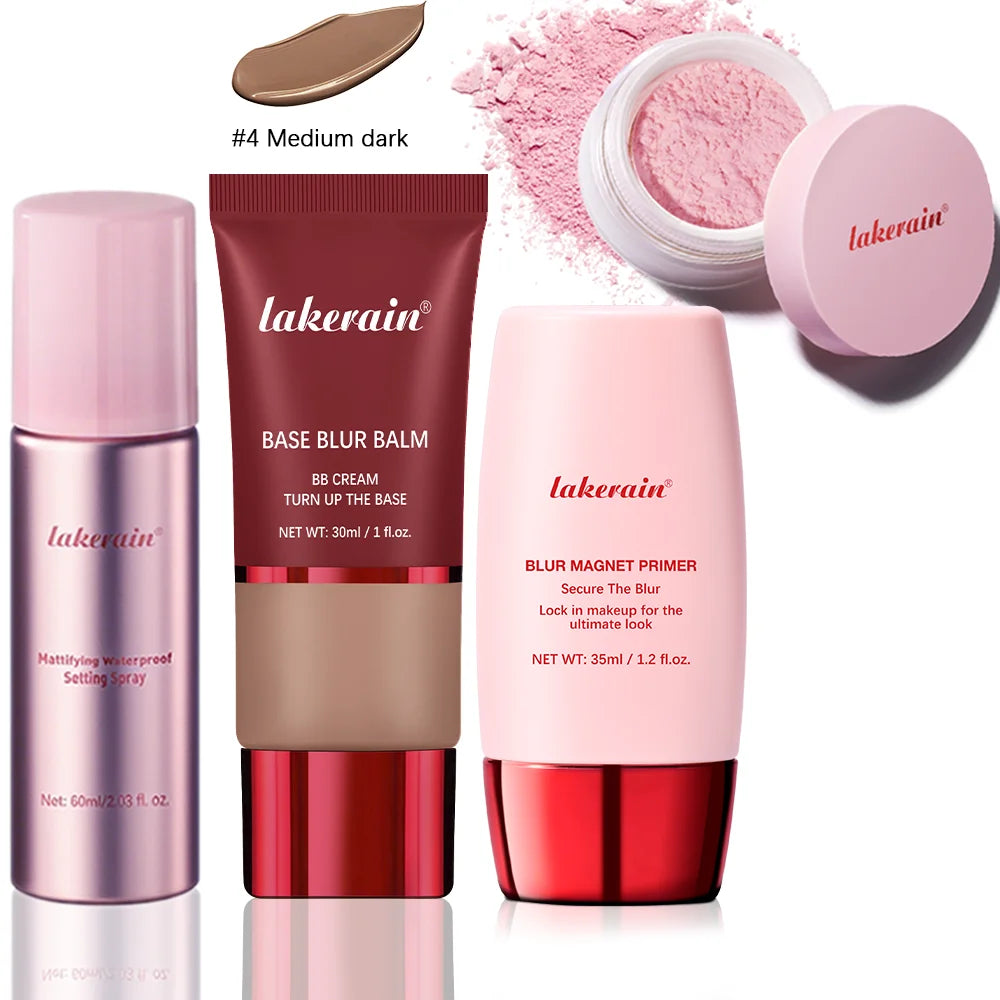 Ultimate Makeup Setting Spray Powder Primer Blur Balm Set