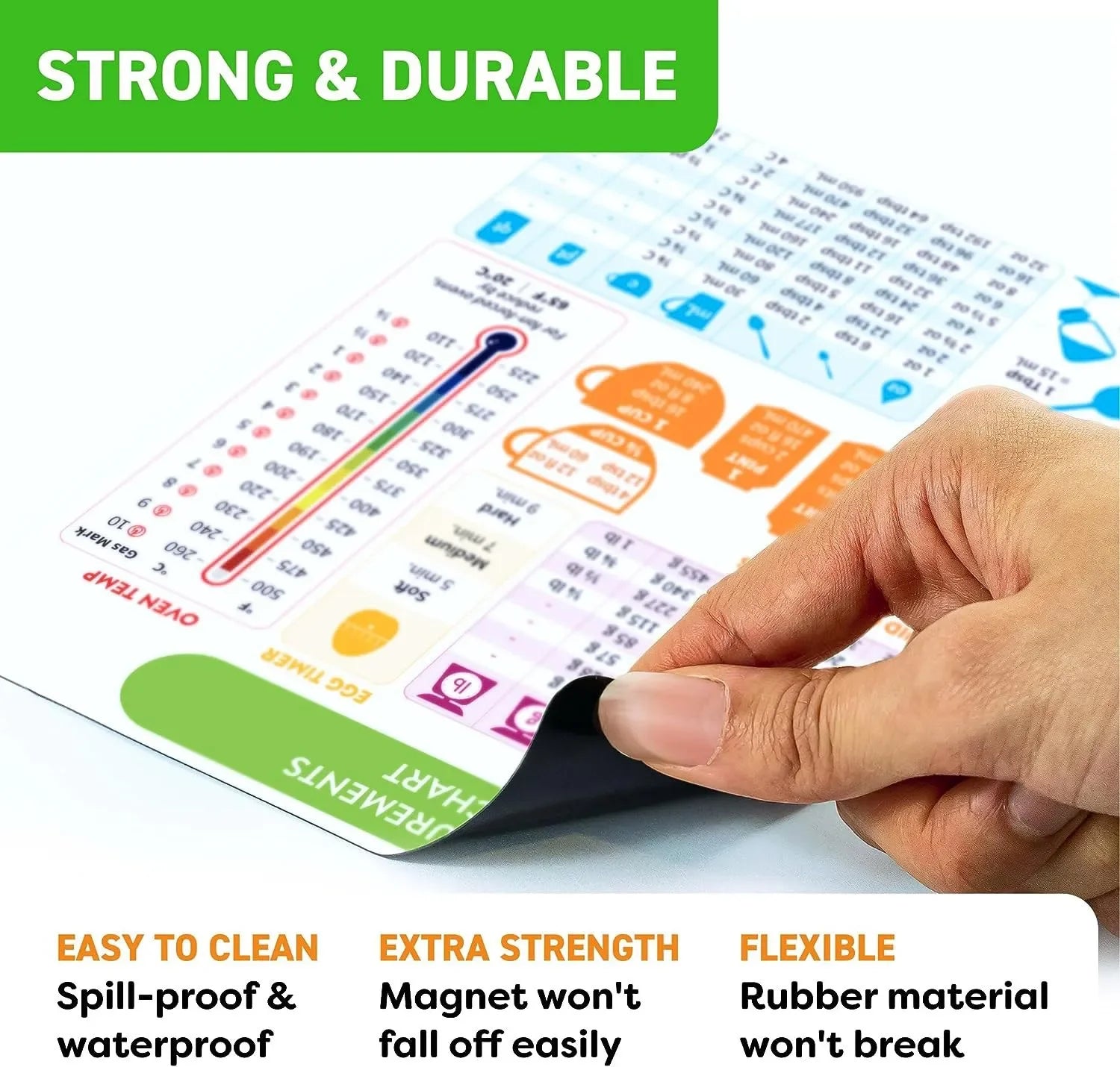 Magnetic Meat Smoking Guide BBQ Cooking Temperature Chart Kitchen Magnet