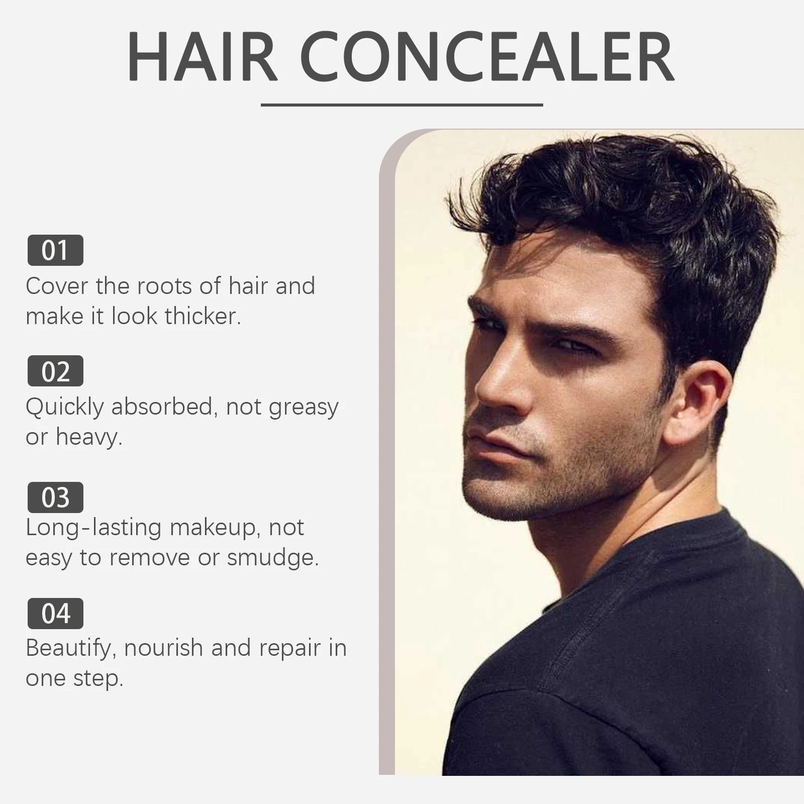 Hair Concealer Root Cover Up And Gray Hairline Filler Spray - 10