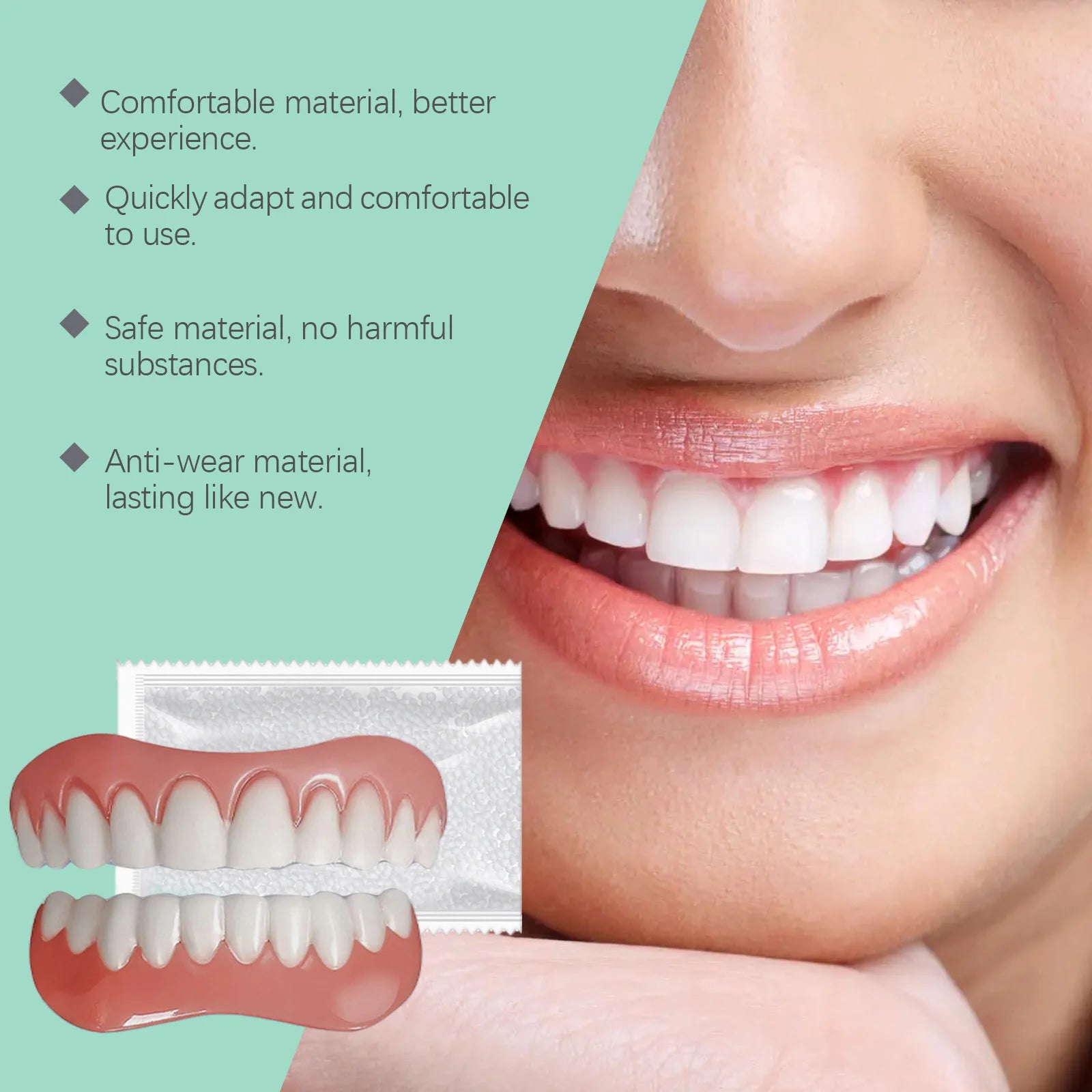 Silicone Dentures False Teeth Full Set Reline Kit - 1