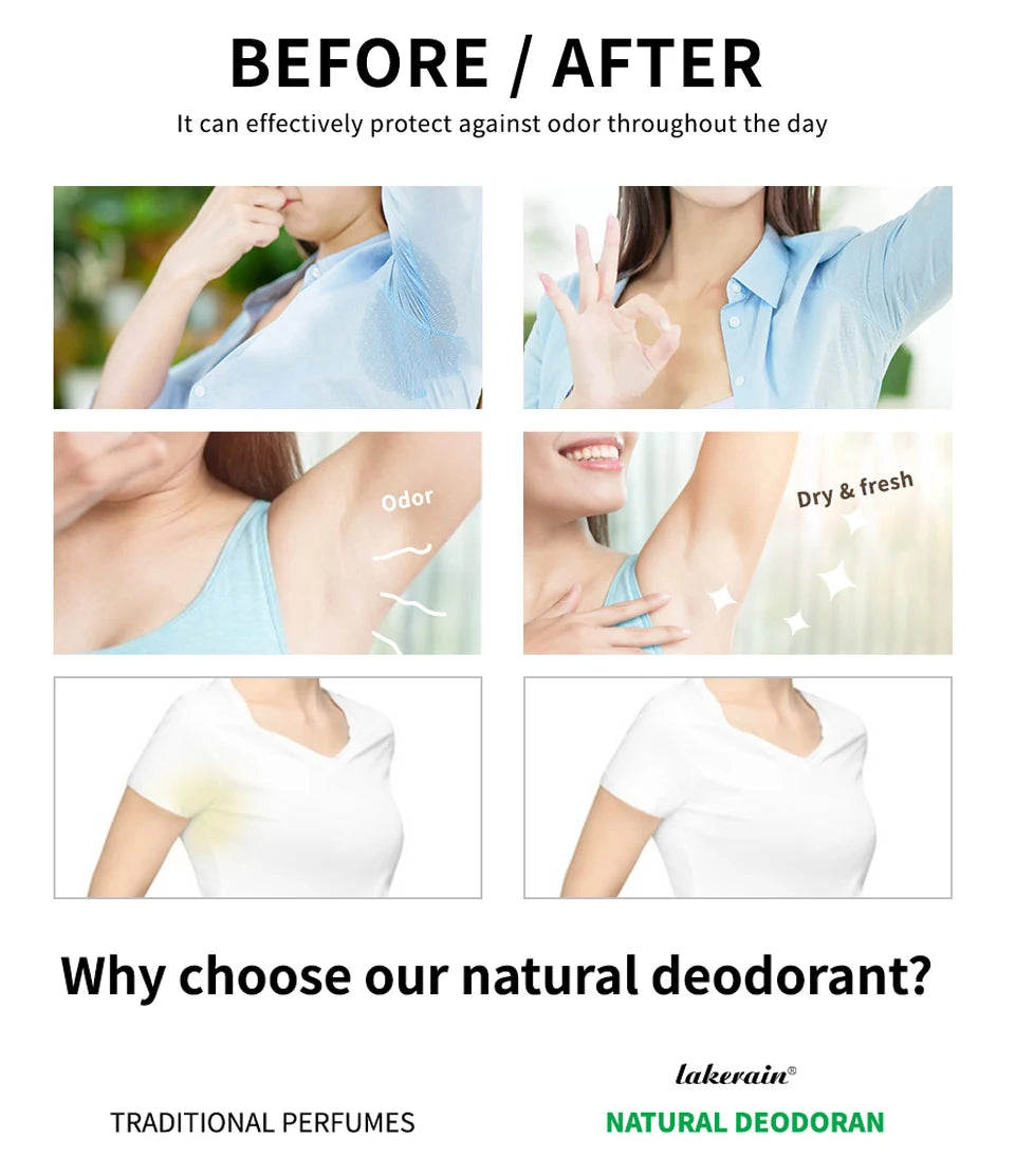 Solid Deodorant Stick Natural Perfume Balm Long Lasting Fragrance - 12