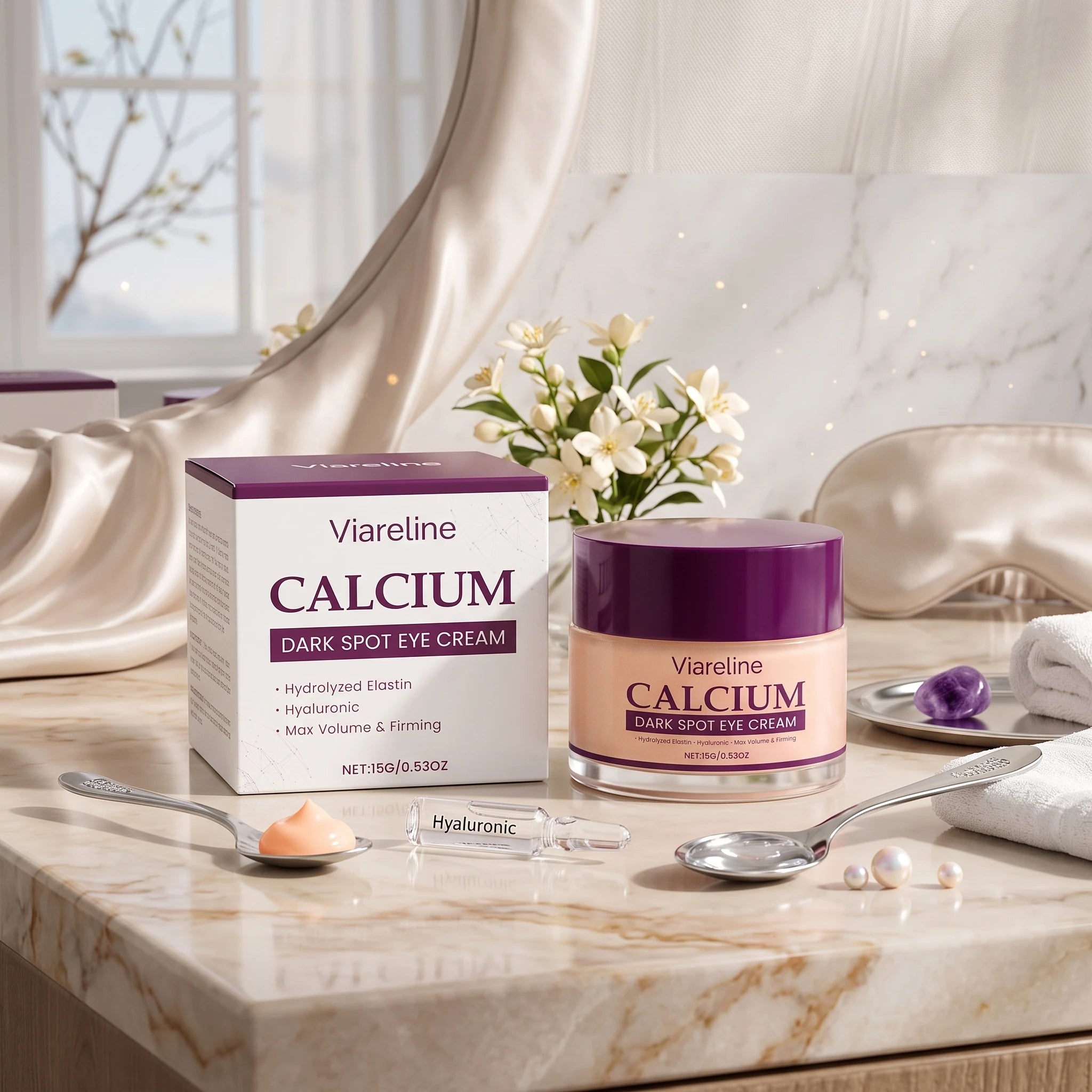 Calcium Eye Cream Dark Circles Firming Repair Cream - 4