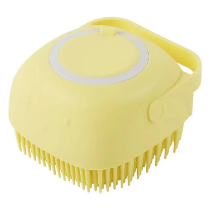 Silicone Bath Brush Body Scrubber with Soap Dispenser Massage Comb