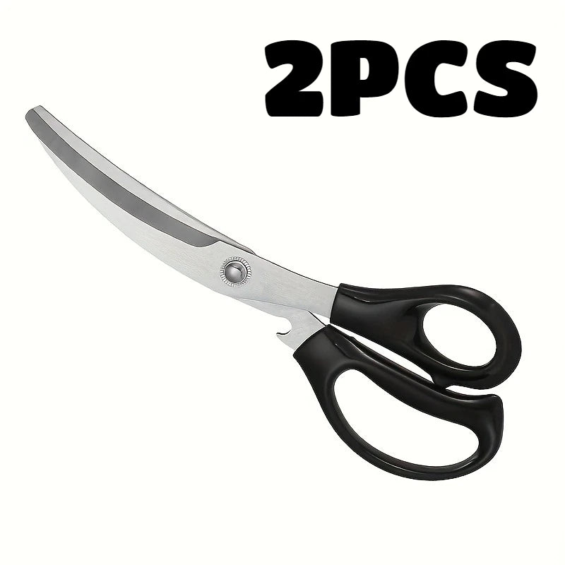 2pc Stainless Steel Kitchen Scissors Heavy Duty BBQ Meat Poultry Shears - 11
