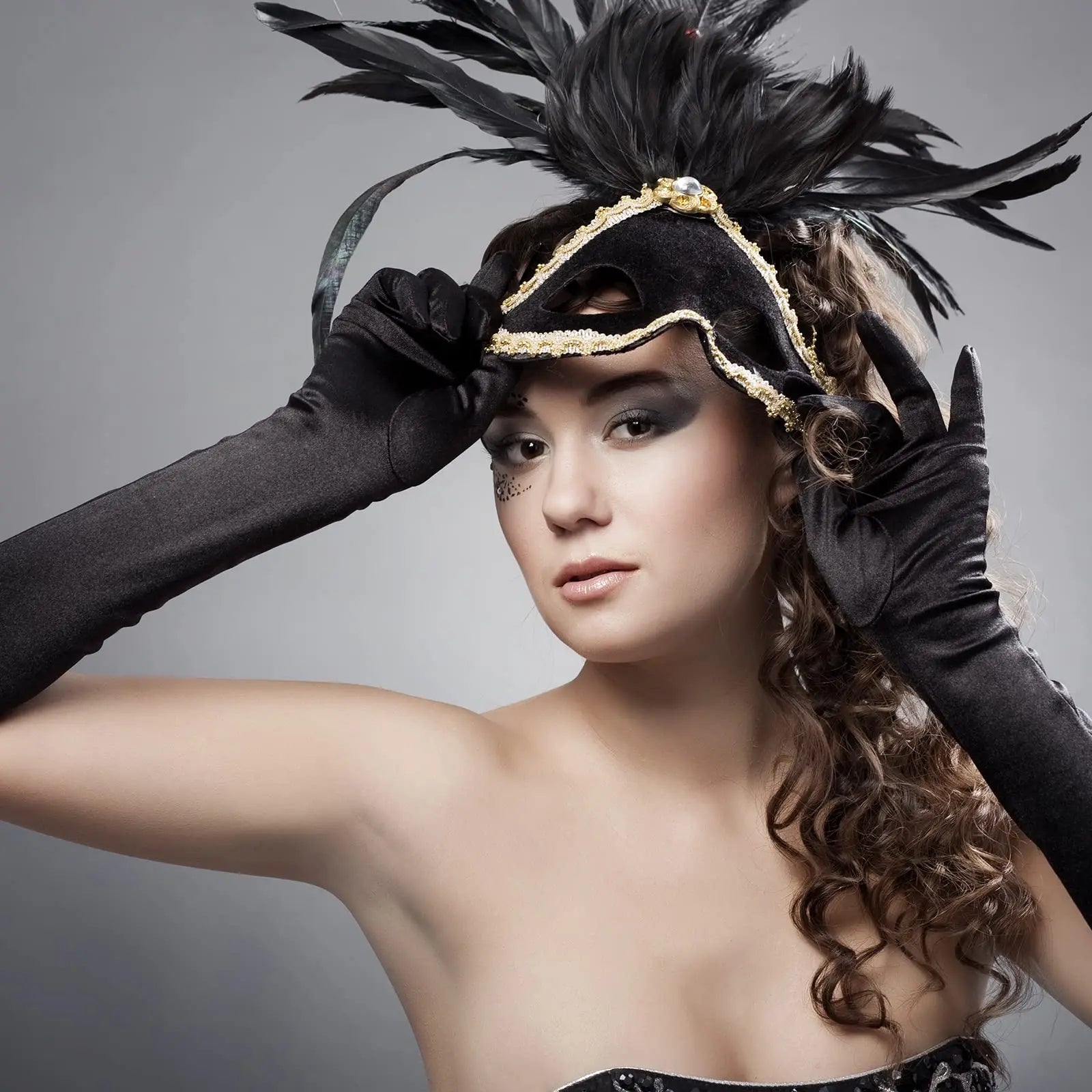 Women Long Elbow Length Spandex Gloves Elegant Wedding Party Sun Protection - 9