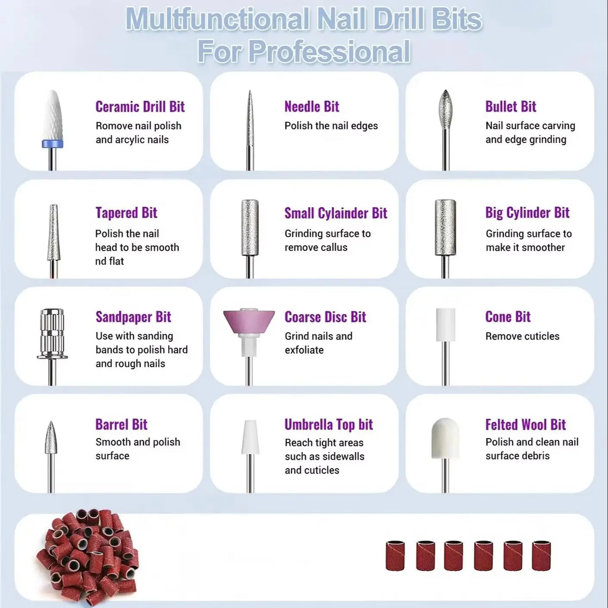 Electric Nail File 12 in 1 Cordless Manicure And Pedicure Kit