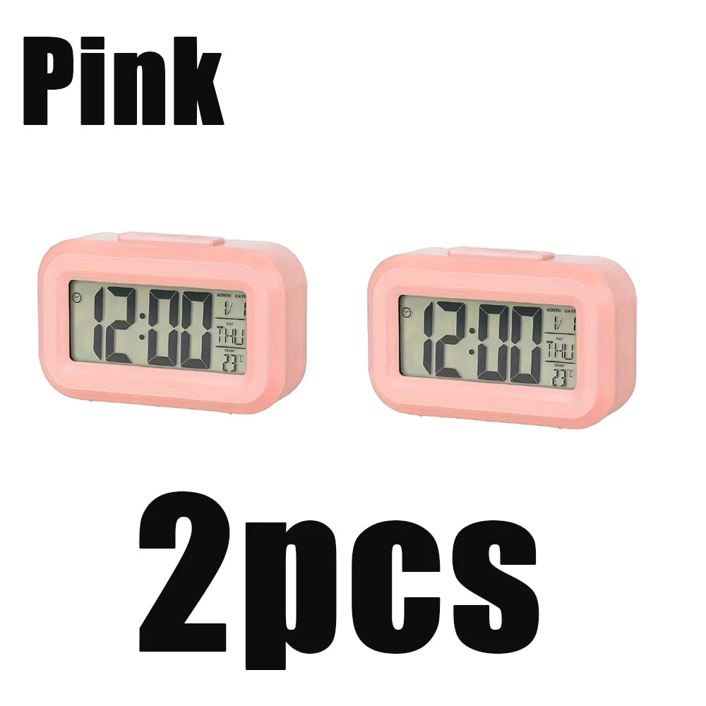 Digital Alarm Clock with Temperature Calendar and LED Display - 16