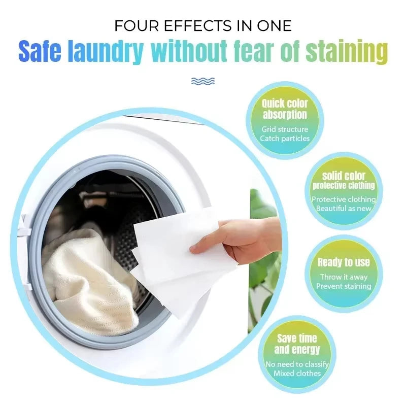 Laundry Color Catcher Sheets Anti Staining Dye Absorption Paper 50-150pcs - 7