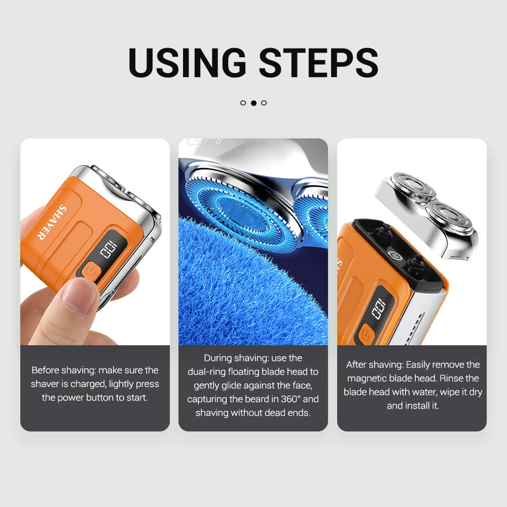 Mini Electric Shaver Portable Rechargeable Wet Dry Razor