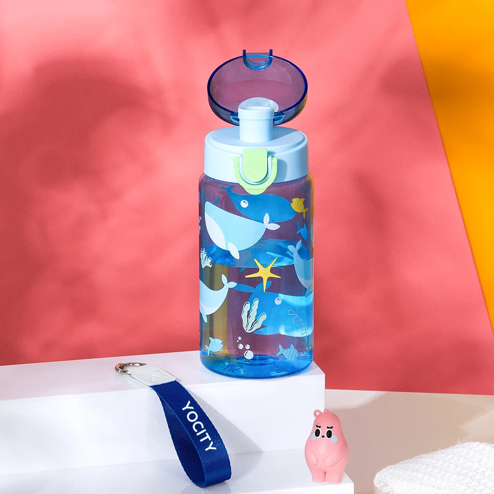 550ml Dinosaur Water Bottle Portable Cartoon Kids Sports Drink Cup
