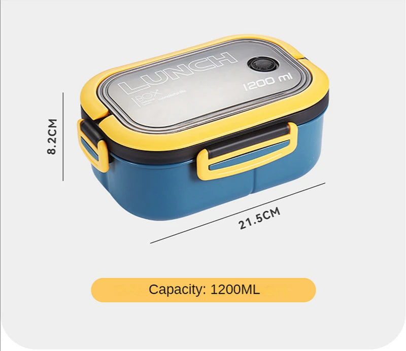 1200ML 2-Layer Bento Lunch Box Portable Leakproof Food Container - 9