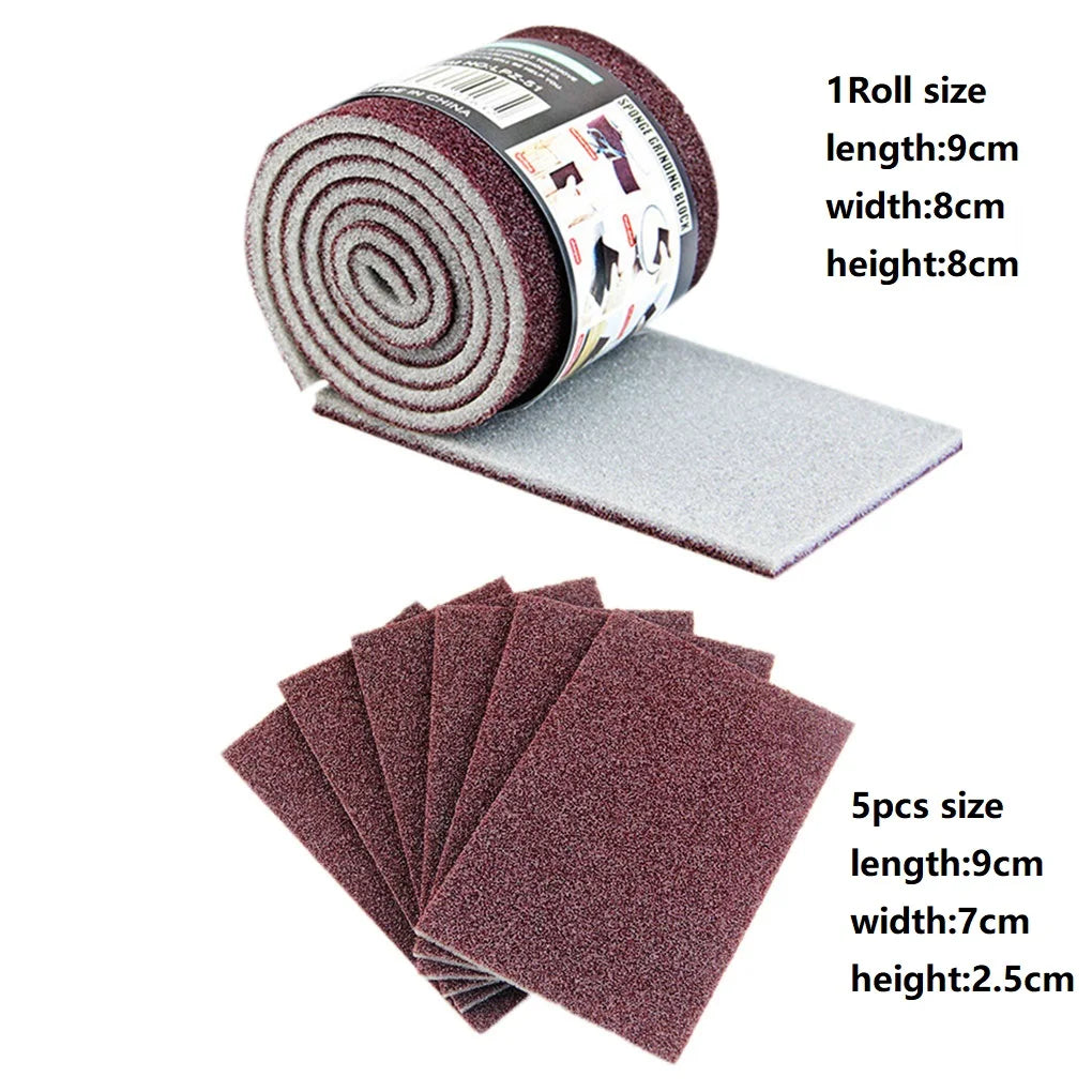 Emery Sponge Roll Magic Cleaning Eraser for Rust Removal and Kitchen Scrub - 6