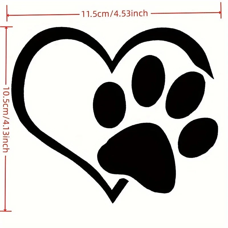 Heart Paw Print Car Sticker Decal Scratch Cover Auto Body Decor