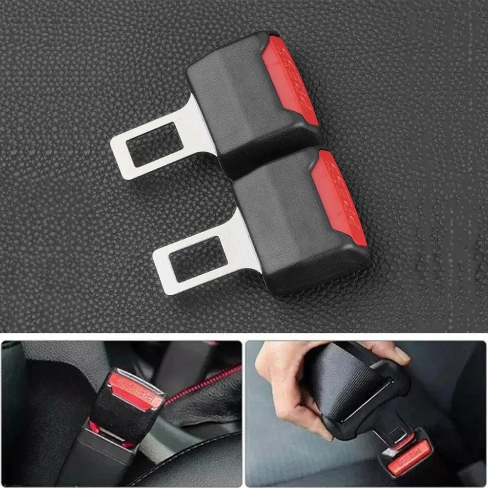 2Pcs Car Seat Belt Extender Buckle Safety Lock Extension Converter
