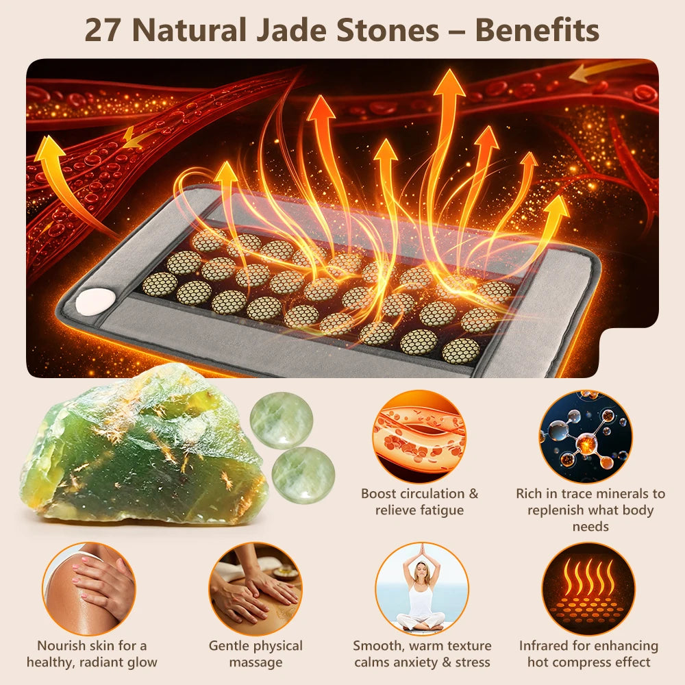 Electric Jade Stone Heating Pad Soft Warm Mat