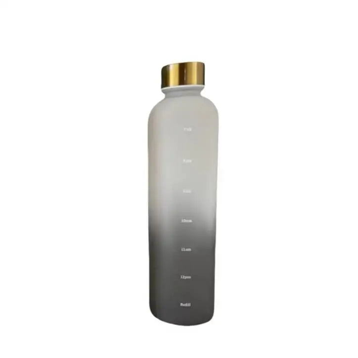1000ml Motivational Water Bottle with Time Marker Leakproof Sport Jug - 11
