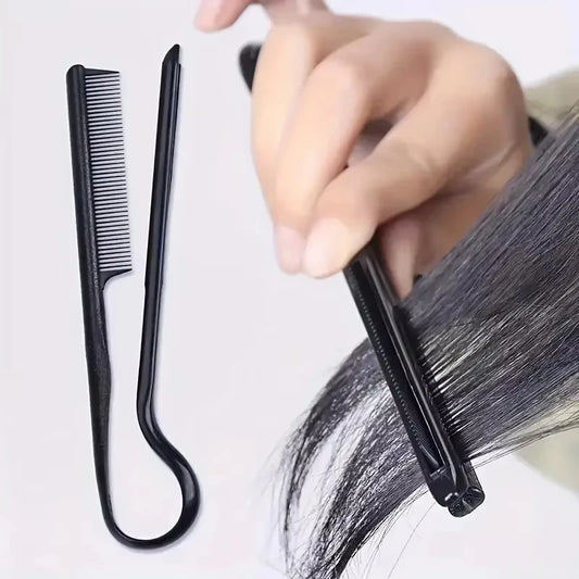 V Shaped Hair Straightening Comb Professional Styling Splint Clip