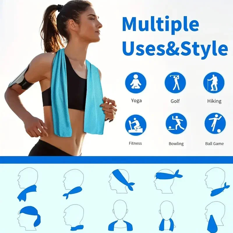 Instant Cooling Towel for Sports Fitness Workout and Yoga Sweat Relief