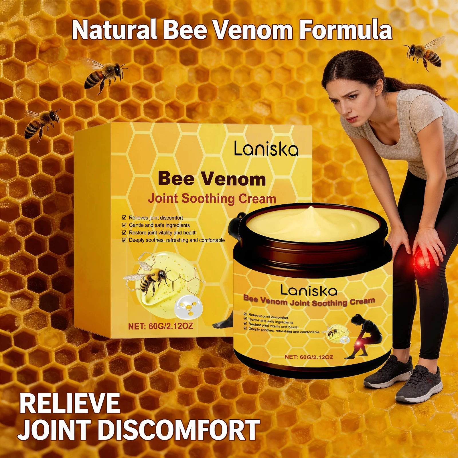 Bee Venom Joint Soothing Cream Body Care Massage Cream - 6