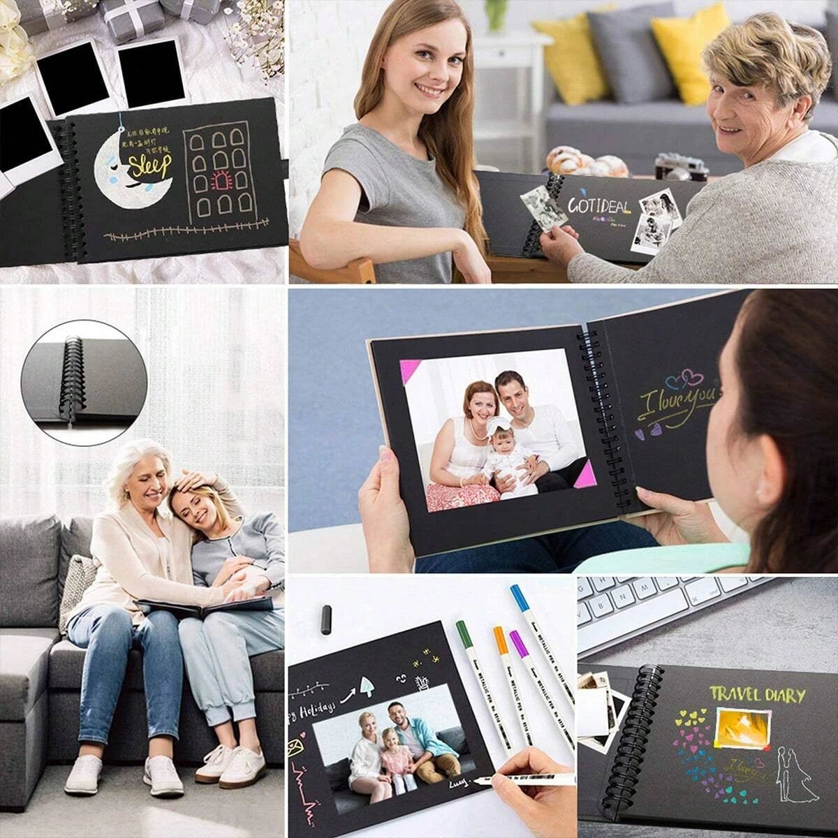 DIY Craft Photo Album Scrapbook - Personalized Memory Book Gift