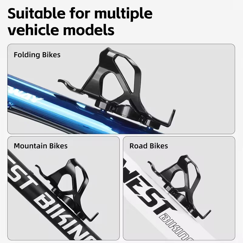 Bicycle Bottle Cage with Anti-Theft Tracker Mount for MTB Road Bikes