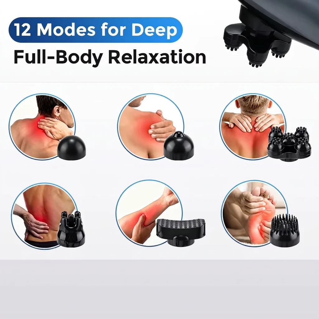 Electric Dolphin Handheld Back Neck and Body Muscle Massager Hammer