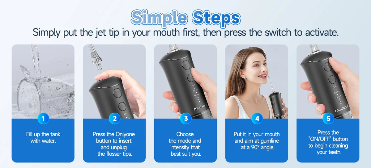 Water Flosser Teeth Cleaner Rechargeable Oral Irrigator