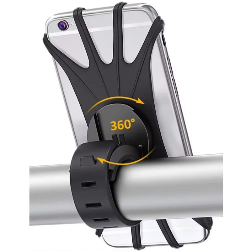 Universal Silicone Bicycle Phone Holder Anti-Slip Handlebar Mount - 4