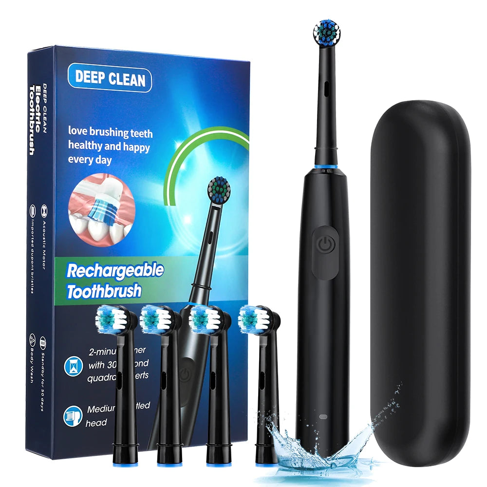 Intelligent Rotating Electric Toothbrush Rechargeable Rotary Toothbrush - 1