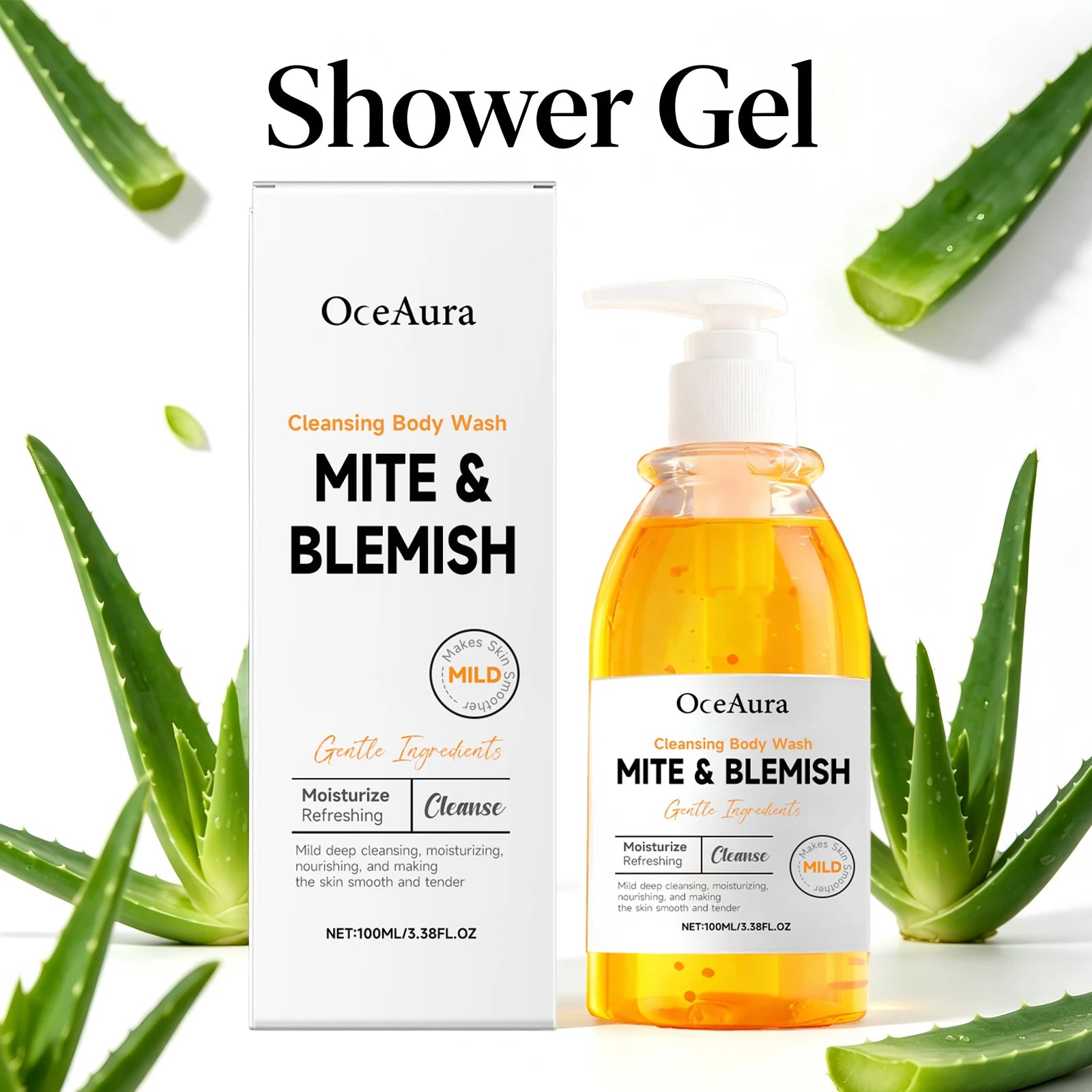 Anti Mite Acne Control Cleansing Body Wash Shower Gel - 3