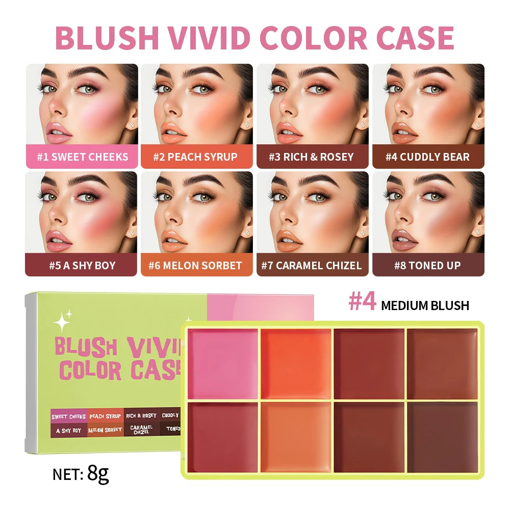 Cream Highlighter Palette Glossy Face Bronzer Makeup Set