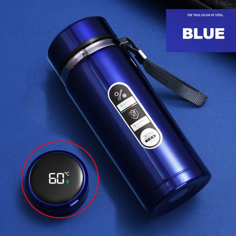 SoftAura Smart Thermos Bottle LED Temperature Display Vacuum Flask 1L