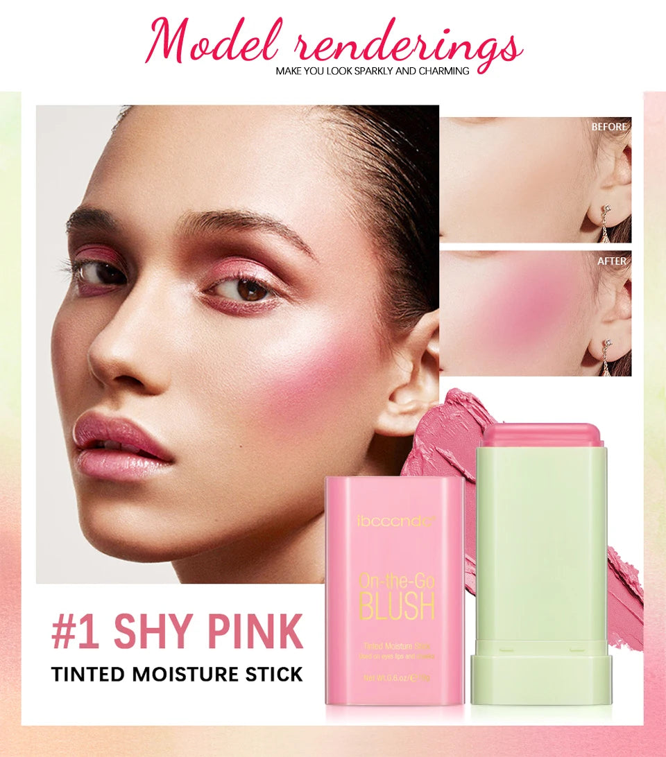 Korean Blush Stick Matte Cream Blusher & Tinted Makeup Stick - 10