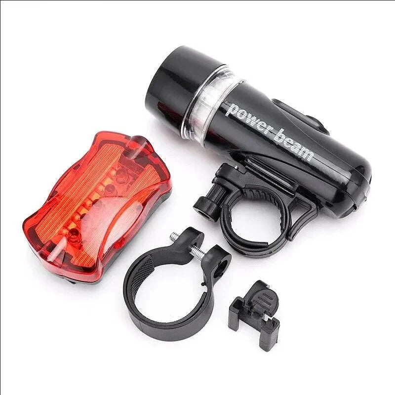 5 LED Bicycle Light Set MTB Road Bike Headlight and Safety Taillight - 1