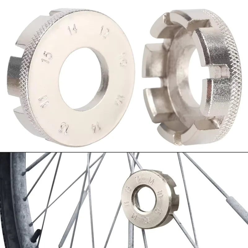 Bicycle Spoke Wrench 8 Way Round Spoke Key Cycling Wheel Repair Tool