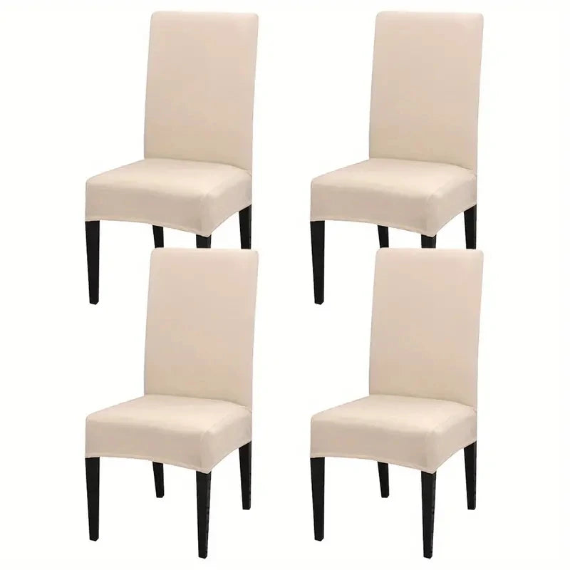 Elastic Dining Chair Covers Set Soft Stretch Slipcovers for Home Hotel - 19