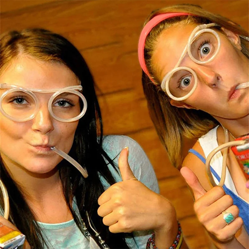 Funny Straw Glasses Creative Flexible Drinking Straws for Kids Party - 15