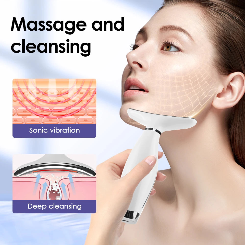 LED Neck Beauty Instrument Face Lifting Massager - 9