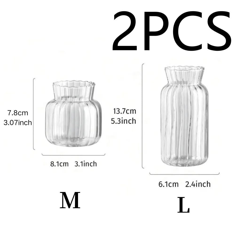 Modern Nordic Glass Vase Creative Hydroponic Flower Pot Terrarium Decor