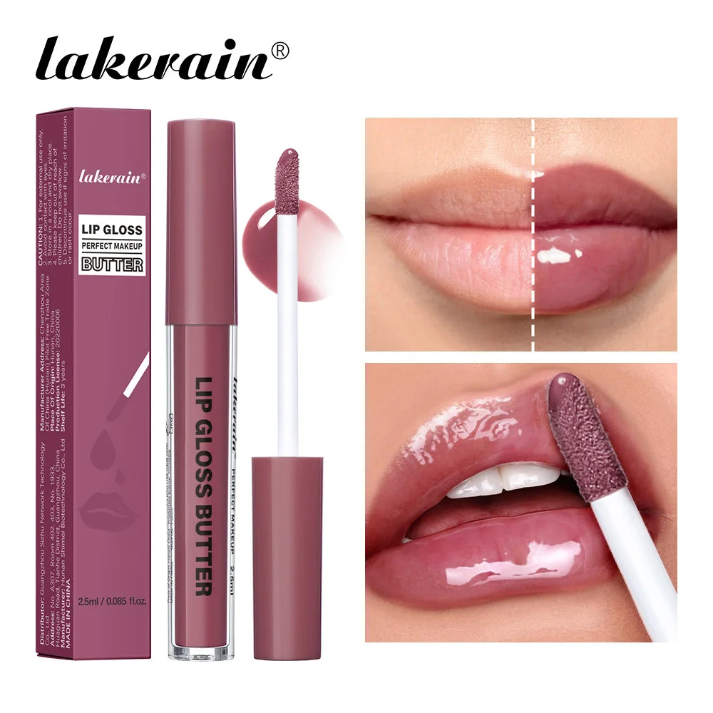 Lakerain Moisturizing Mirror Lip Gloss Butter Liquid Lip Makeup