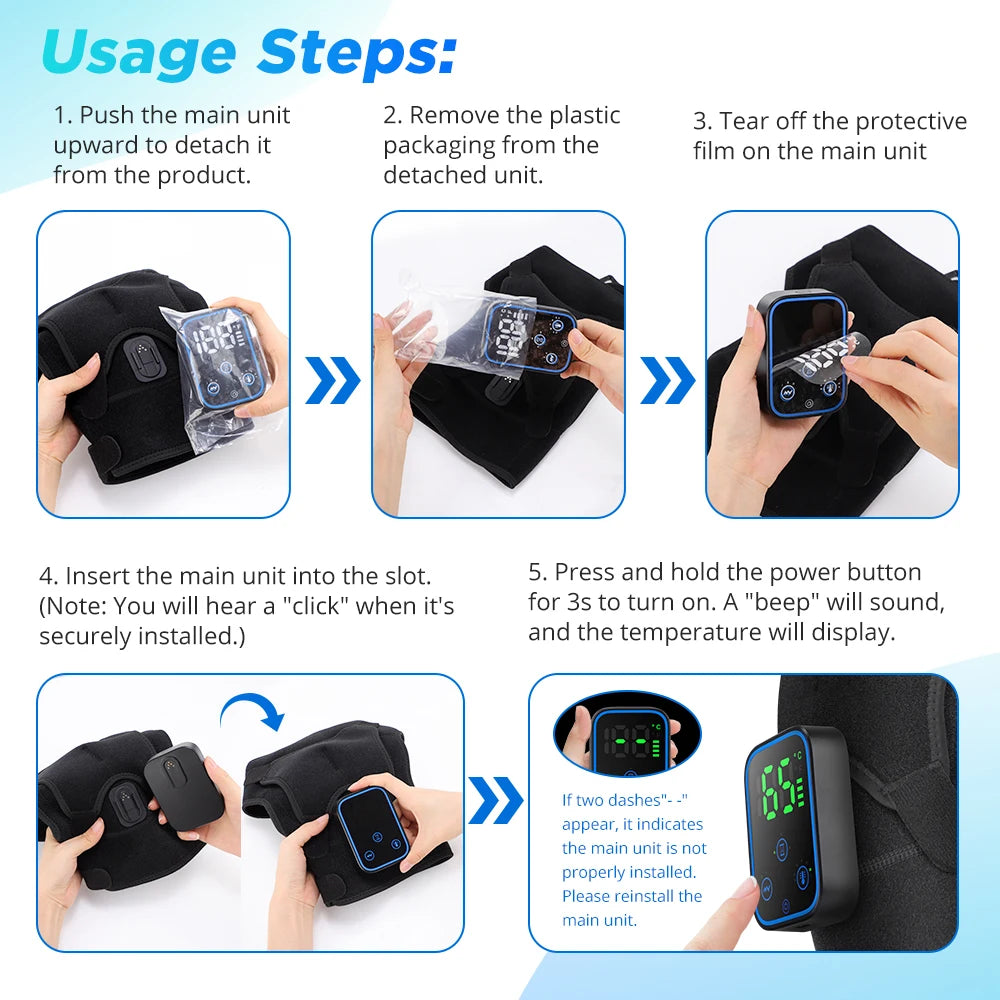 Smart Cordless Shoulder Heating Massager Electric Brace