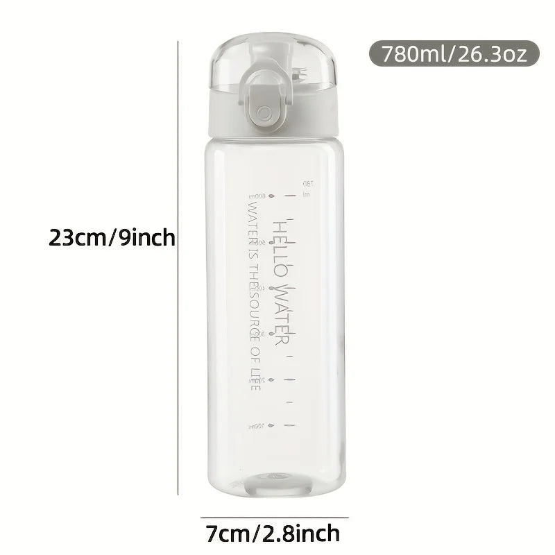 780ml Sports Water Bottle Leakproof Gym Travel Drinking Cup