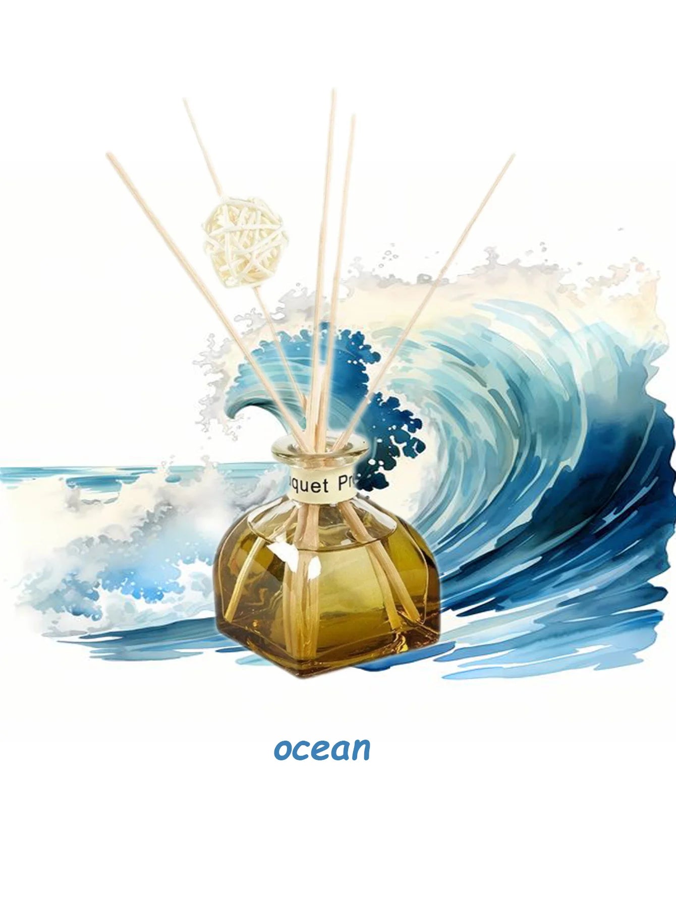 50ml Reed Diffuser Essential Oil Set Home Fragrance Aromatherapy - 10