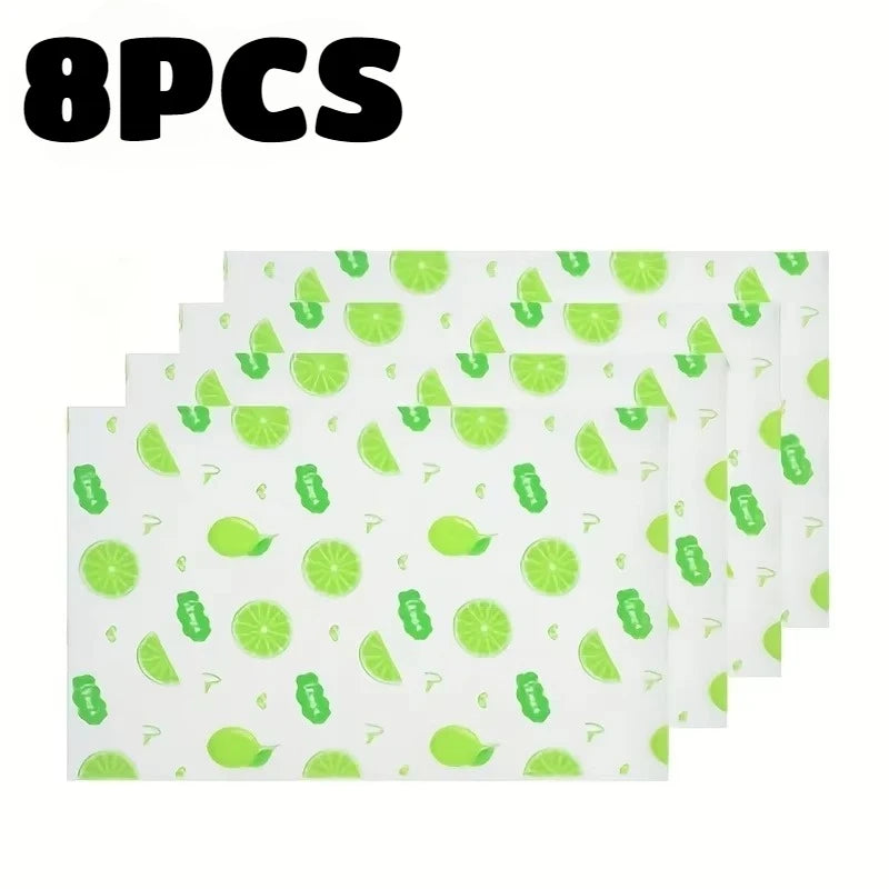 12PCS Refrigerator Mats Waterproof Fridge Liners Non-Slip Shelf Pads - 13