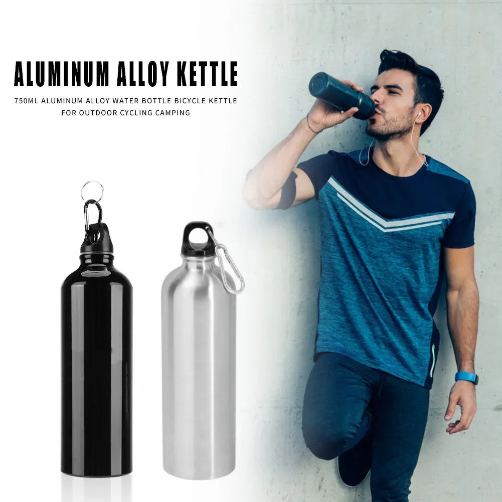Lightweight Aluminum Sports Water Bottle 500ml Leakproof Cycling Kettle