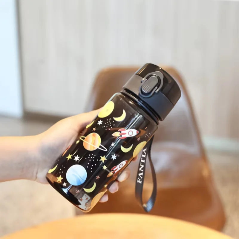 400ml Portable Water Bottle Cute 3D Printed Sport Drinkware with Strap