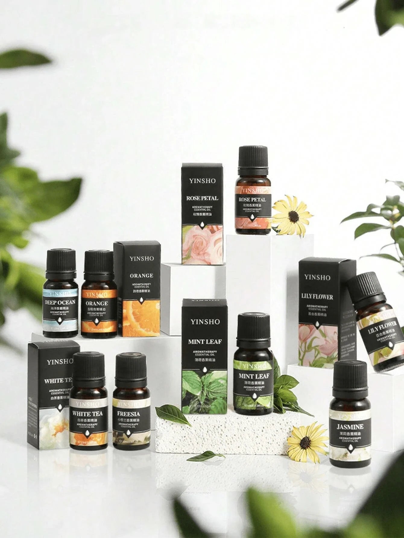 Yinsho Essential Oil Set for Aromatherapy Diffusers Humidifiers 10ml