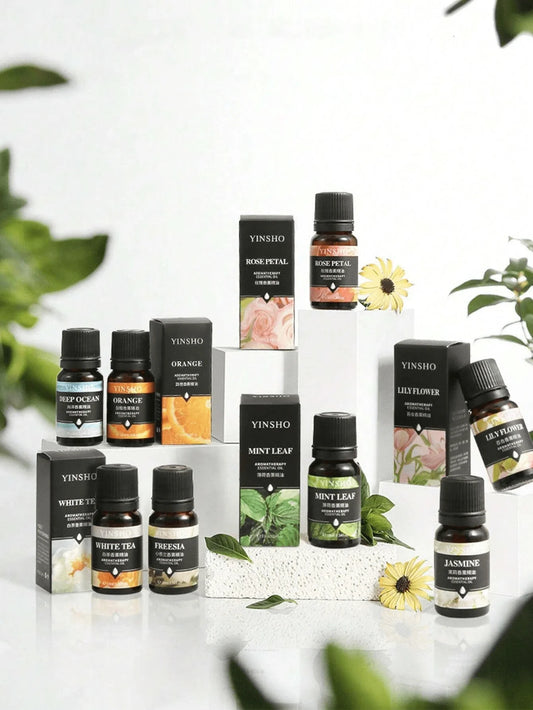 Yinsho Essential Oil Set for Aromatherapy Diffusers Humidifiers 10ml